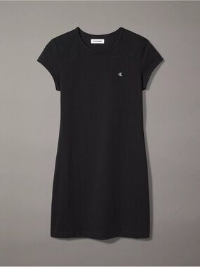 Calvin Klein Black Short Sleeve Mini Dress